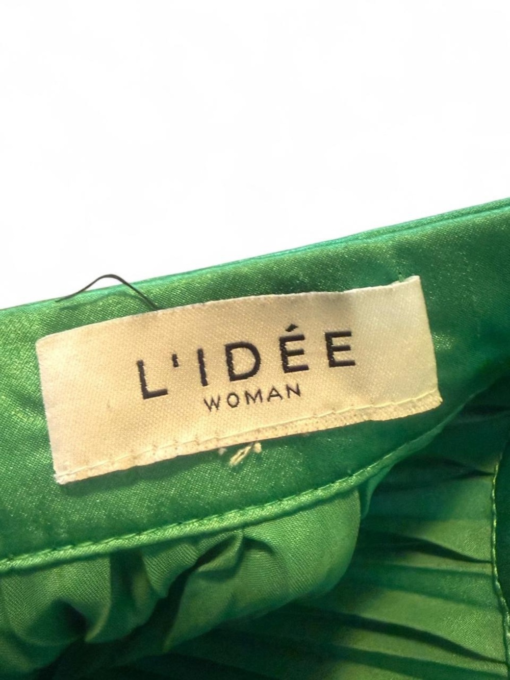 Pleated Halter Midi Dress in Emerald Green - Picture 4 of 4